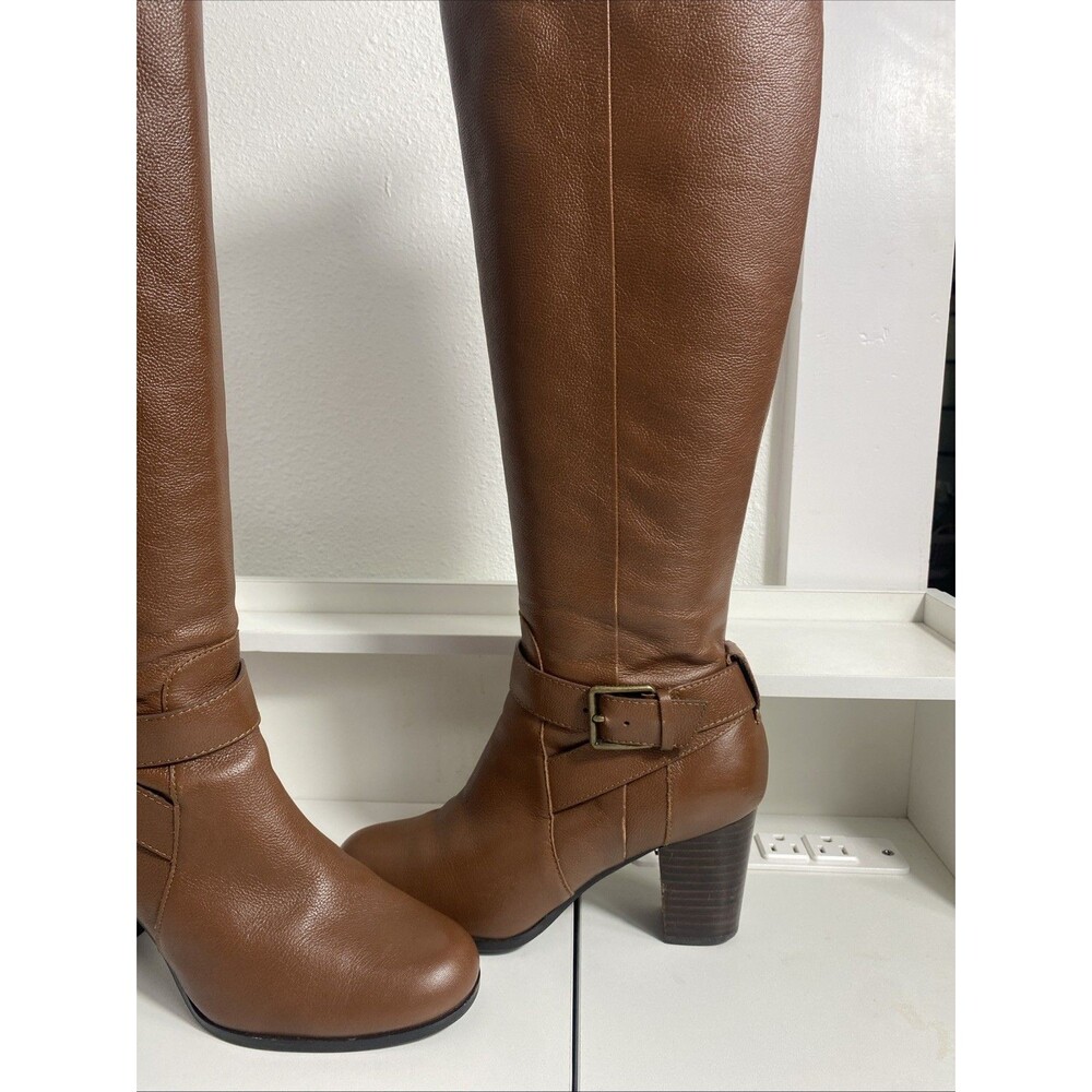 Cole Haan 'Hinckley Boot II' Knee High Sequoia Brown Leather Size 6.5 w01146 - Picture 6 of 16